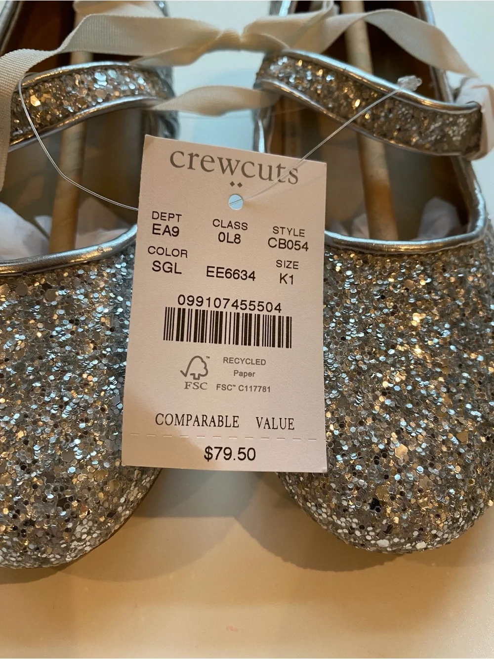 Crewcuts sparkling silver